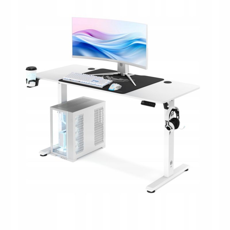 Biurko elektryczne Diablo Chairs 140 cm białe 1 szt