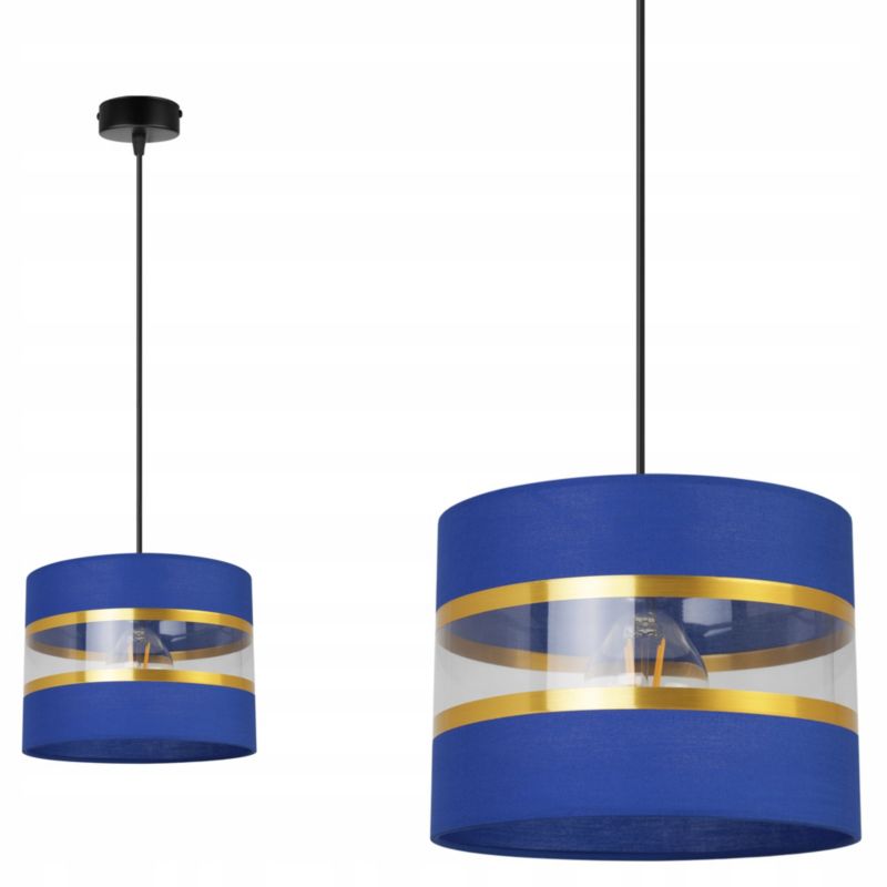 Lampa sufitowa wisząca Light Home LH Elegance Gold 1x E27 60W granatowy/czarny 1szt.