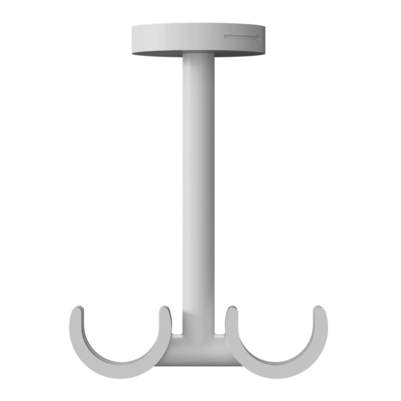 Wspornik sufitowy podwójny Goodhome Anafi 19/28 mm biały