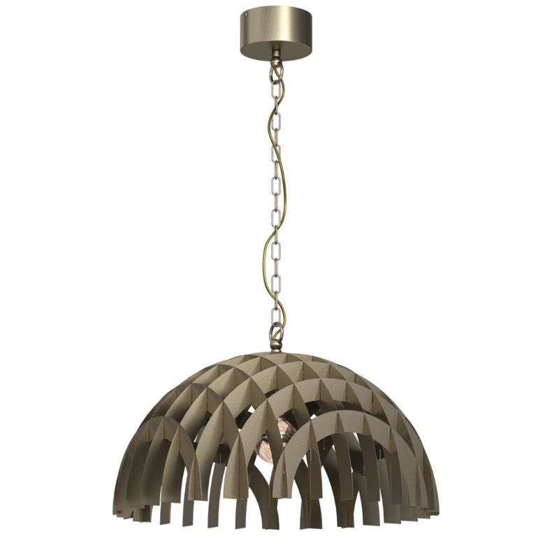 Lampa wisząca Luminex Space tytanowe złoto wym: 130 x 50 x 50 cm 1xE27 x 15W 1 szt.