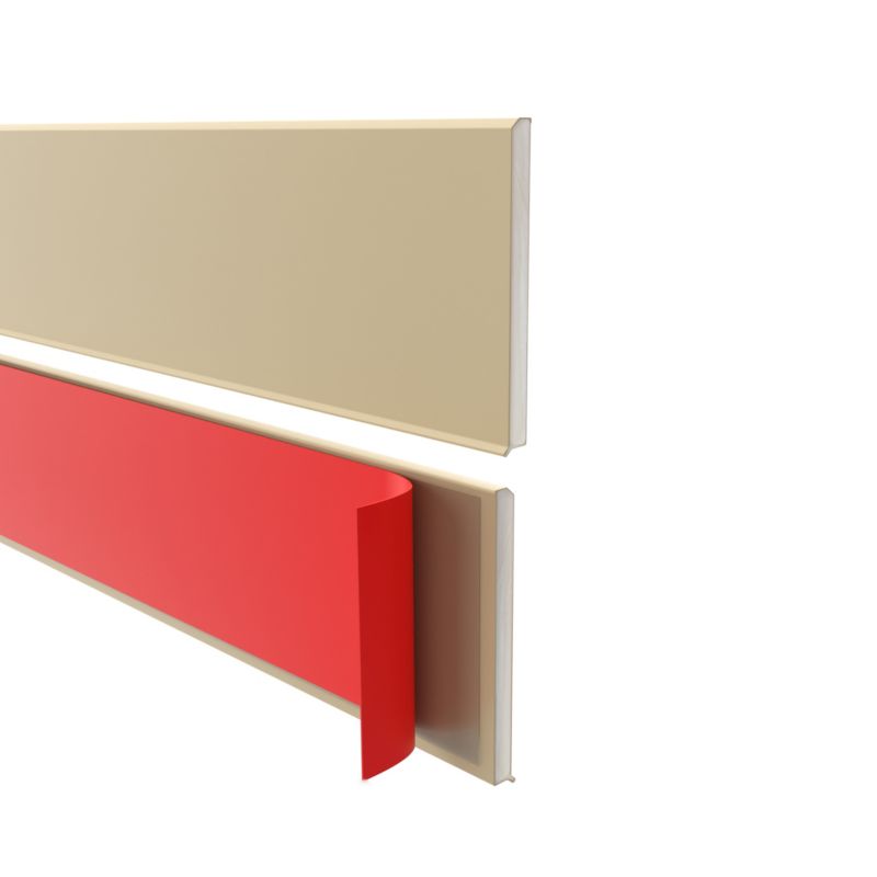 QUEST Listwa przypodłogowa samoprzylepna PVC PREMIUM 10 cm, gładka elastyczna listwa cokołowa FLEX, do podłóg RAL 1001, beż, 10 m