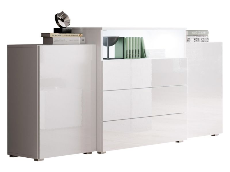 Komoda MIRJAN 24 Urban III biały / biały połysk 1 szt.