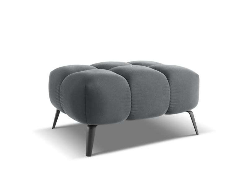 Pufa LaMiaSofa ROMA z tkaniny welwetowej 78x60 cm stalowy 1 szt.