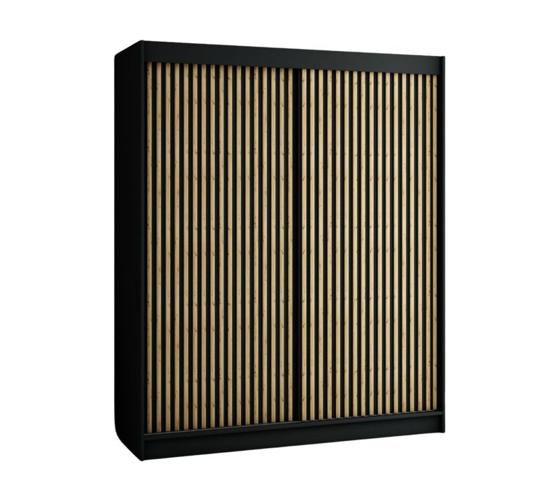 Szafa przesuwna Garderoba Abiks Lamelo 1 180 czarny 1 szt.