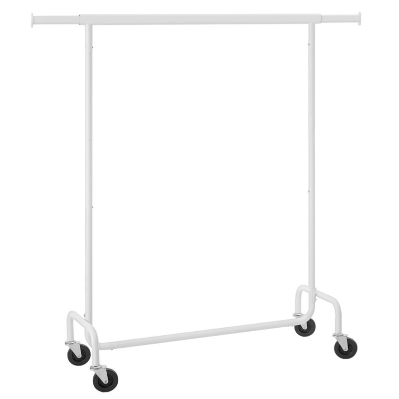 Wieszak na ubrania Songmics na kółkach biały rozsuwany 1 szt