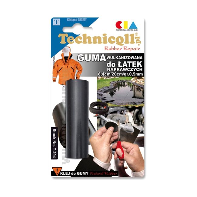 Guma wulkanizowana Technicqll do łatek naprawczych 8,4 x 20 cm gr. 0,5 mm