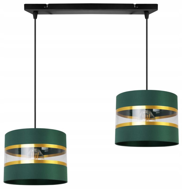 Lampa sufitowa wisząca Light Home LH Elegance Gold 2x E27 60W zielony/czarny 1szt.