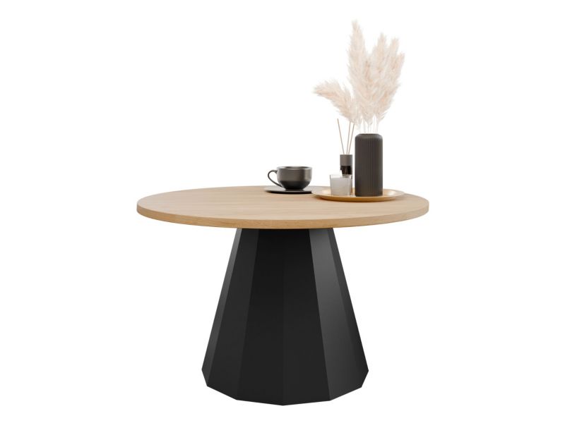 Stolik kawowy MIRJAN 24 Elipse czarny/dąb craft złoty 1 szt.