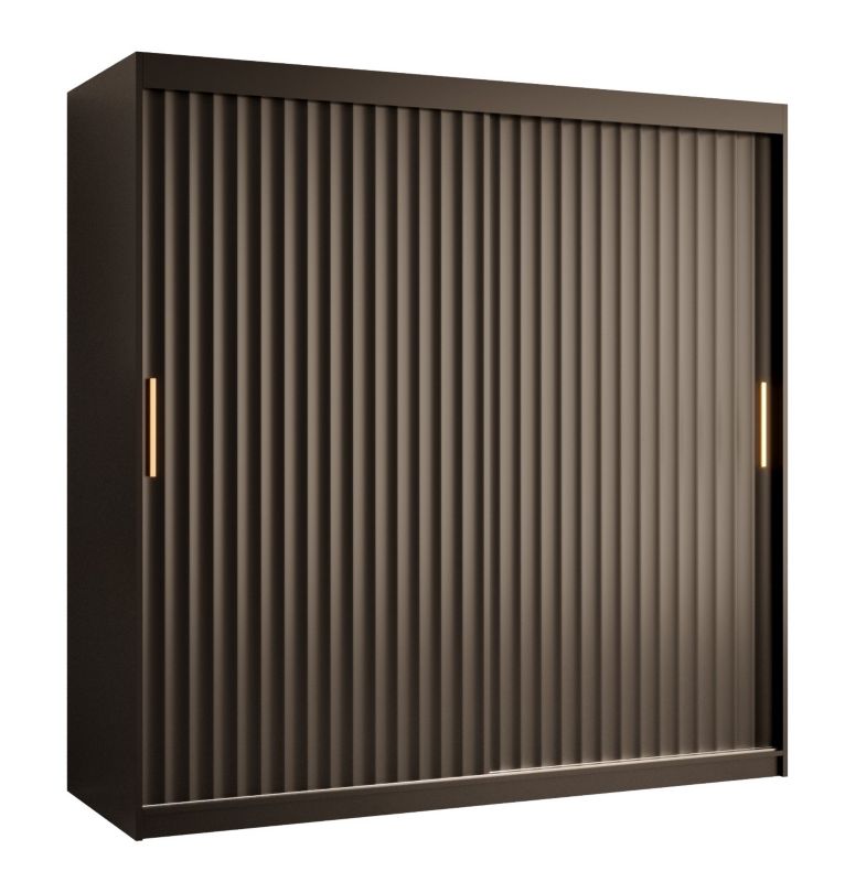 Szafa przesuwna Abiks RIFLO WAVE 1 180 czarny mat+ czarny mat 1 szt.