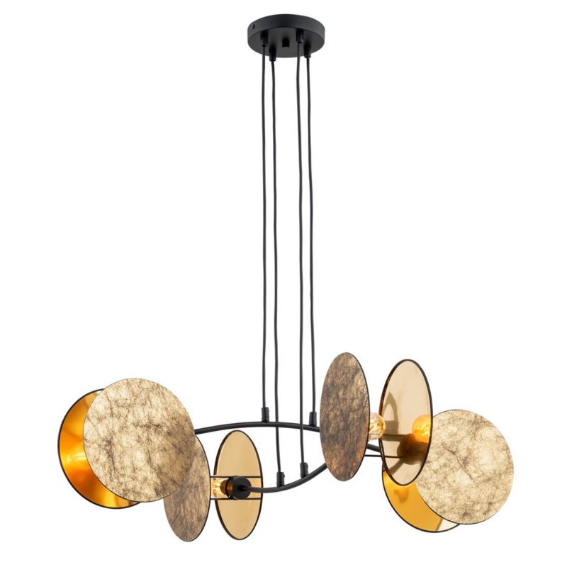 Lampa wisząca Emibig Motif złoto-czarna wym: 100 x 82 x 70 cm 4xE27 x 15W 1 szt.
