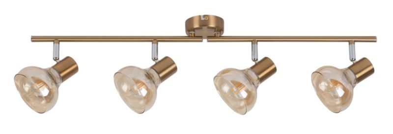 Reflektor sufitowy Rabalux Holly złoto antyczny-bursztynowy 4 x E14 x 40W IP20 wym: 19 x 70 x 12 cm - 1 szt.