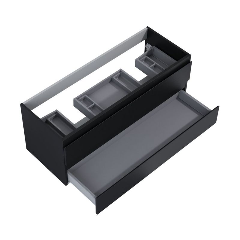 Szafka łazienkowa wisząca Oltens Vernal 120 cm czarny mat, 2 szuflady, quietclose, 1 szt.