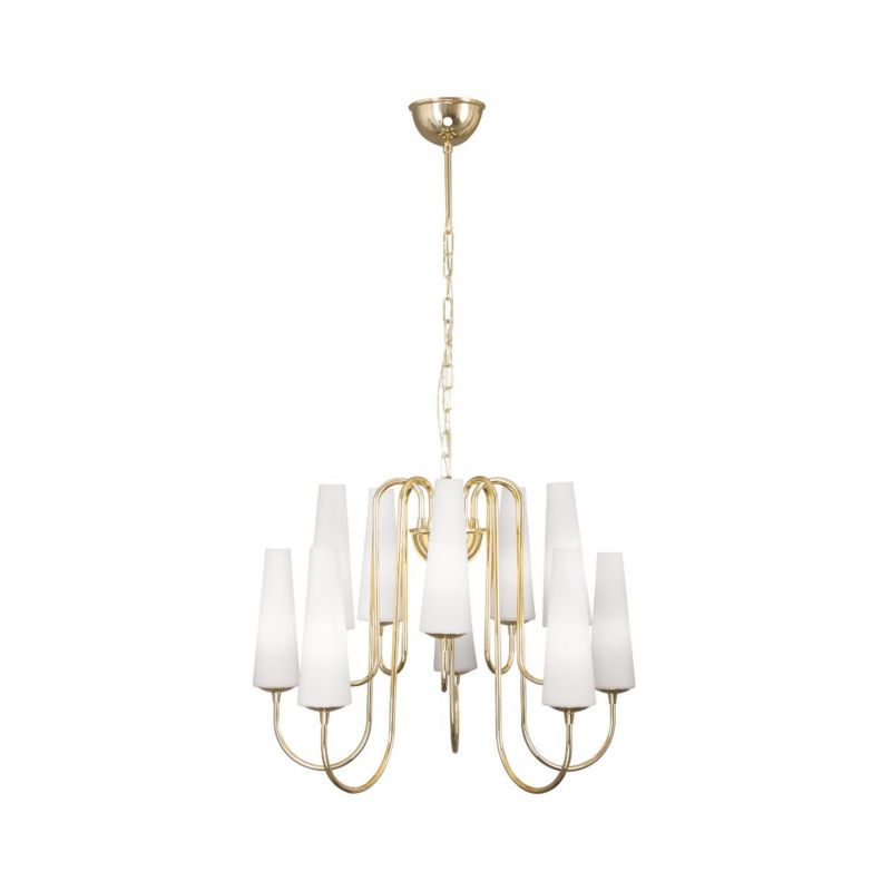 Żyrandol Zuma Line Magnum złoto-biały wym: 95 x 60 x 60 cm 10xE14 x 40W 1 szt.