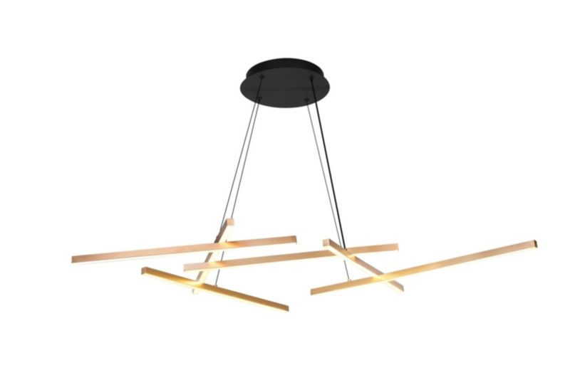 Lampa wisząca Rabalux Severine 3699 złoto-czarna-biała pilot wbudowany LED 40W 1 szt.