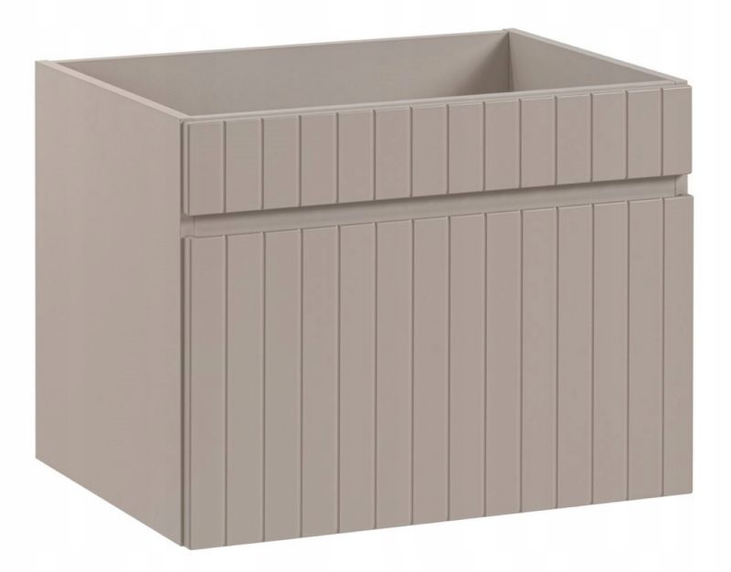 Szafka łazienkowa Furnidea 60 cm wisząca kaszmirowa front ryflowany Iconic 1 szt.