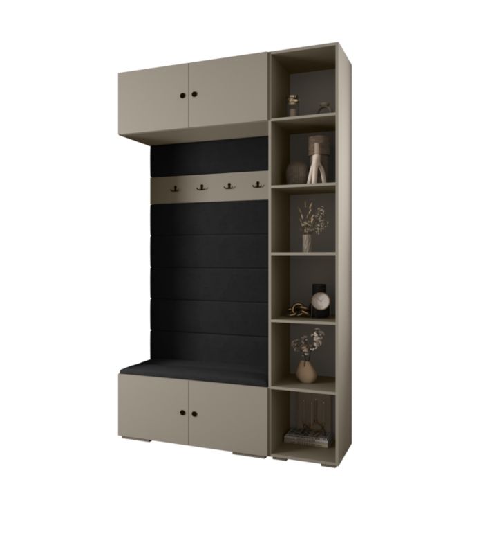 Garderoba do przedpokoju Abiks INOVA 2 Z20 kaszmir+czarny+manila18 1 szt.