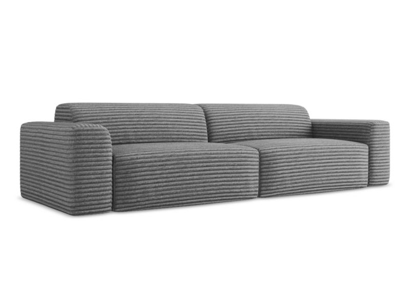 4-osobowa kanapa modułowa LaMiaSofa BOVA z tkaniny sztruksowej 300x104 cm ciemny szary 1 szt.