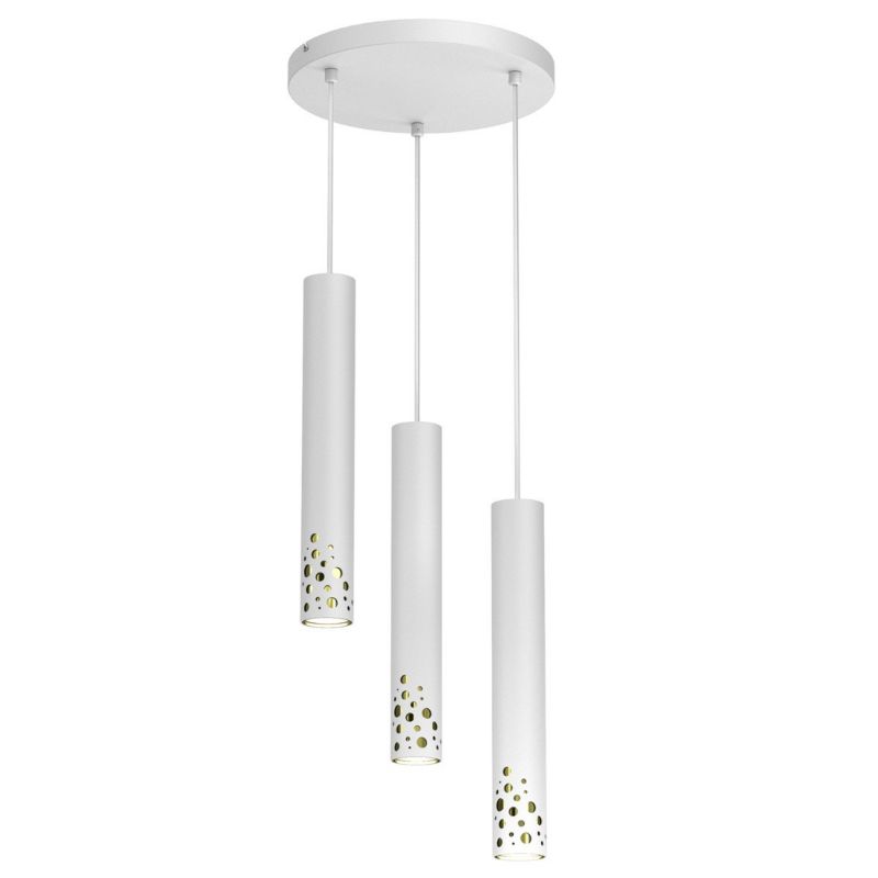 Lampa wisząca Luminex Altro Buble 1821 biały mat-złoty połysk tuby 3xGU10 x 8W 1 szt.