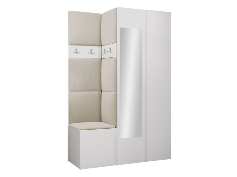 Garderoba MIRJAN 24 Orion XXVI biały + beżowy 1 kpl.