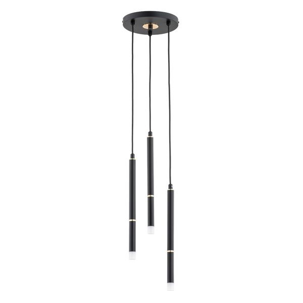 Lampa wisząca Alfa Desto czarno-złota nowoczesna 3xG9 x 10W 1 szt.
