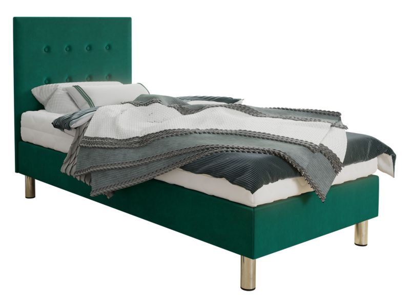 Łóżko kontynentalne MIRJAN 24 Lux 80x200 szmaragowy 1 szt.