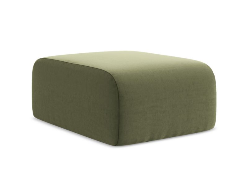 Pufa LaMiaSofa CERVO z tkaniny welwetowej 72x94 cm oliwkowy 1 szt.