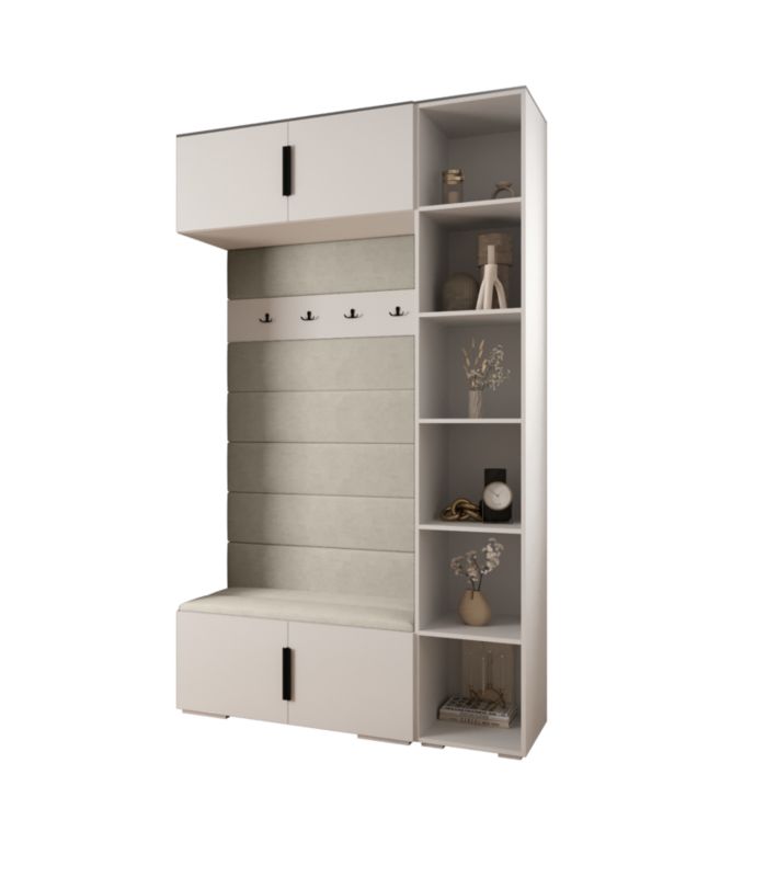 Garderoba do przedpokoju Abiks INOVA 1 Z20 biały+czarny+manila02 1szt.