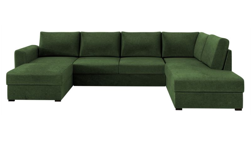 Narożnik z funkcją spania MIRJAN 24 Wilma prawy zielony szenilowy 1 szt.