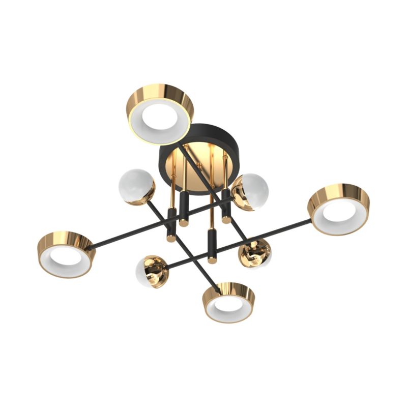 Lampa sufitowa wisząca Zuma Line Lara 0321 czarna-francuskie złoto nowoczesna wbudowany LED 55W 1 szt.