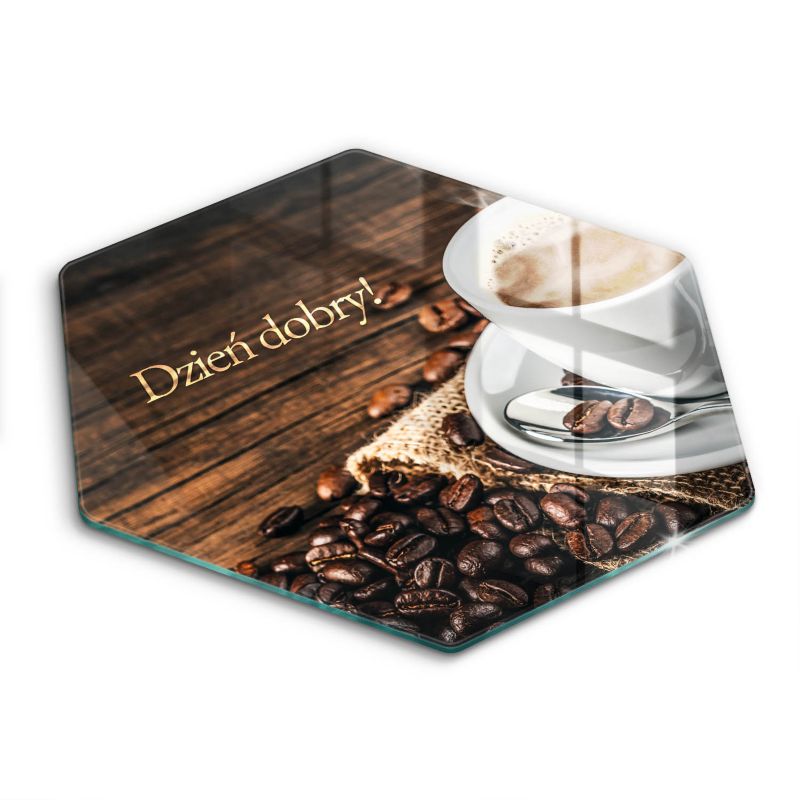 Szklana deska do krojenia Wallfluent h40 cm Napis: Dzień dobry 1 szt.