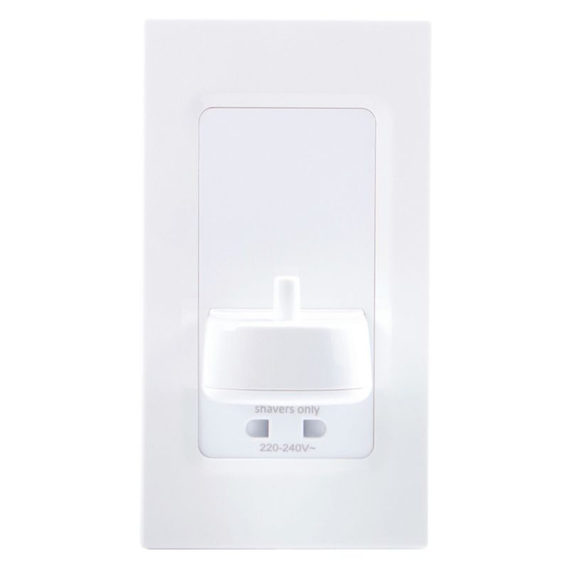 Ładowarka ProofVision PV12P do szczoteczki elektrycznej Oral-B/Braun pojedyncza z gniazdem golarki biała 1 szt.