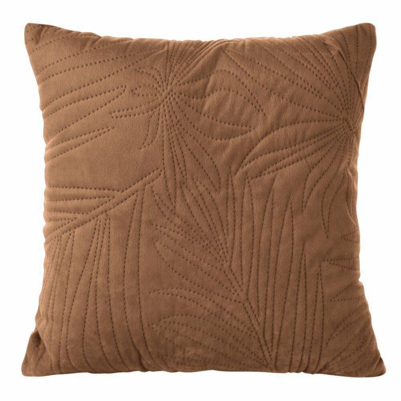 Poszewka Luiz/4 Eurofirany dekoracyjna na poduszkę 40x40 cm Brązowa Liście 1 szt.