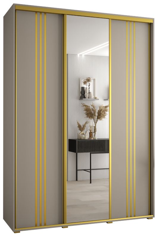 Szafa przesuwna Abiks 45 wysoka Dakota 7 180 kaszmir+kaszmir+złoty 1 szt