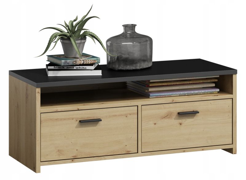 Szafka rtv Matkam stolik MILI 100 cm Per artisan-czarny 1 szt.