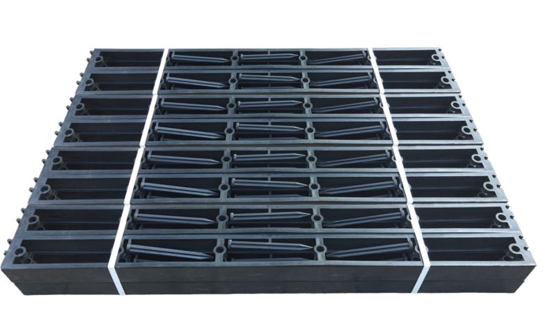 Obrzeże Scala 1000x80x45mm + 48 kotew 165mm czarny 40 szt