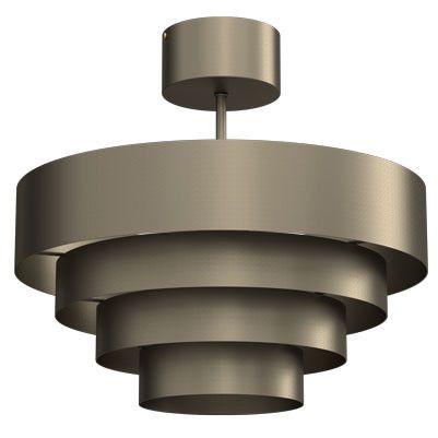 Lampa sufitowa wisząca Luminex Rings 3901 tytanowe złoto ring 1xE27 x 15W 1 szt.