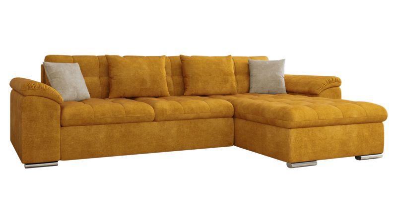 Narożnik z funkcją spania MIRJAN 24 Diana prawy miodowy/miodowy/chłodny beż 1 szt.