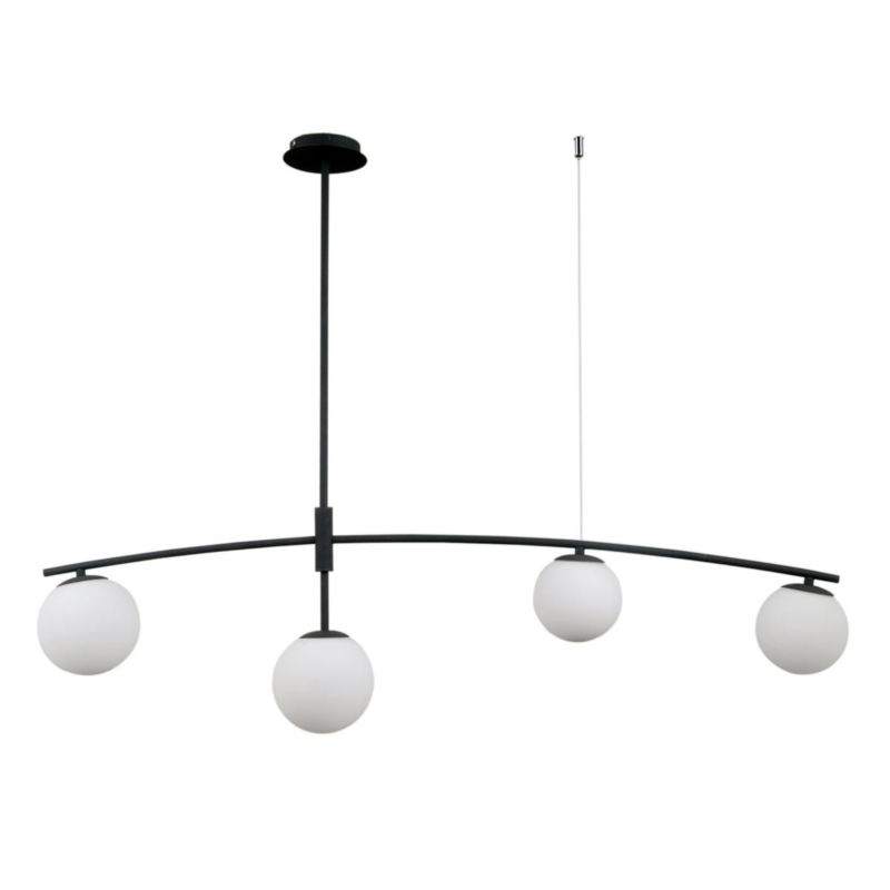 Lampa sufitowa wisząca Italux Senai 6794 czarny satynowany-biała nowoczesna 4xG9 x 1 szt.
