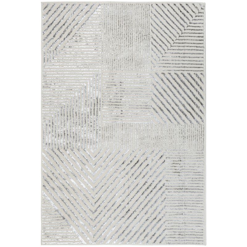 Dywan 67x120 cm nowoczesny Tori e-floor geometryczny szary 1 szt