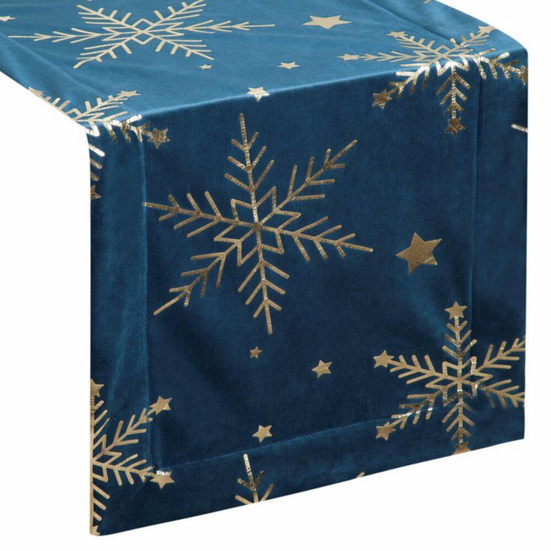 Bieżnik Świąteczny 11B Eurofirany Granatowy Poliester 40X140 cm 1 szt.