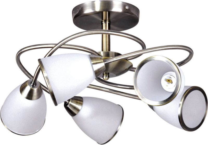 Lampa sufitowa wisząca Kaja Plato patyna-biała wym: 22 x 58 x 58 cm 5xE14 x 40W 1 szt.