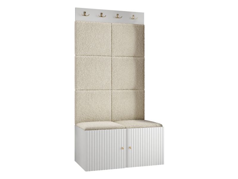 Zestaw MIRJAN 24 Orion Ryfel Slim IV biały + beżowa bukla 1 kpl.