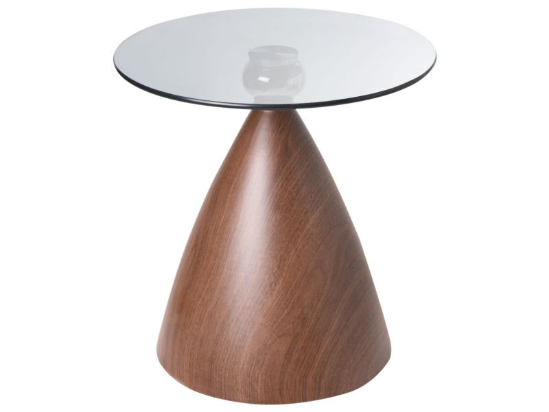 Stolik pomocniczy Corella Szkło hartowane Brązowy/ czarny 1 szt.