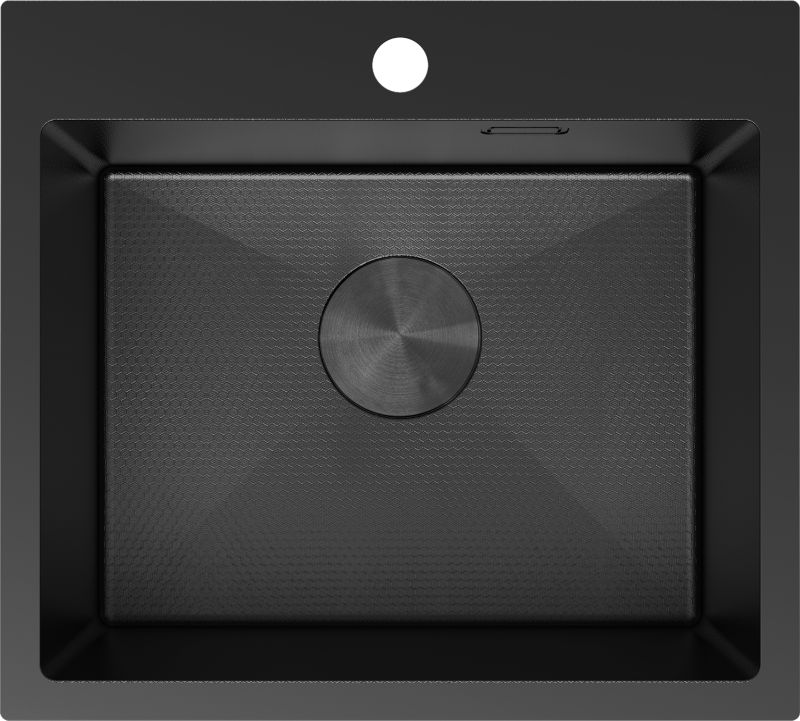 Stalowy zlewozmywak wpuszczany Mexen Solix czarny 500 x 450 mm 1-komorowy 1 szt.