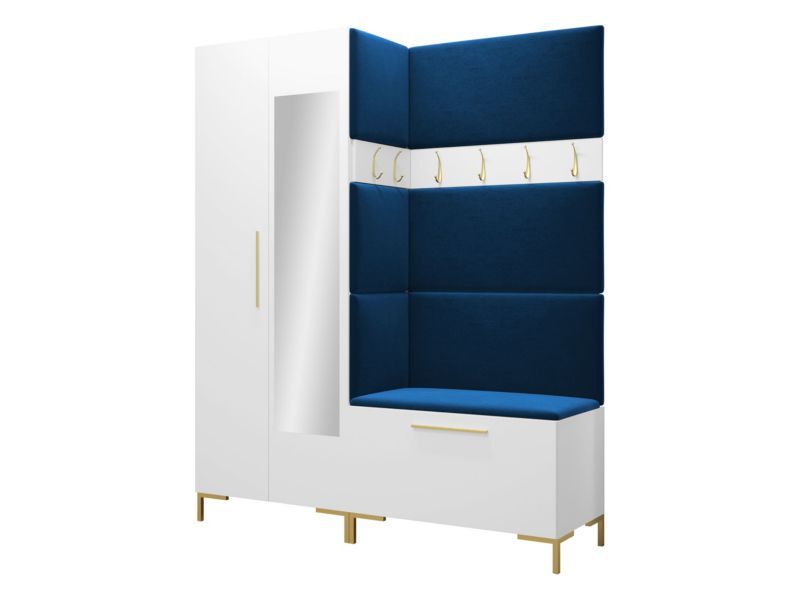 Garderoba MIRJAN 24 Zilion IX biały + granatowy 1 kpl.
