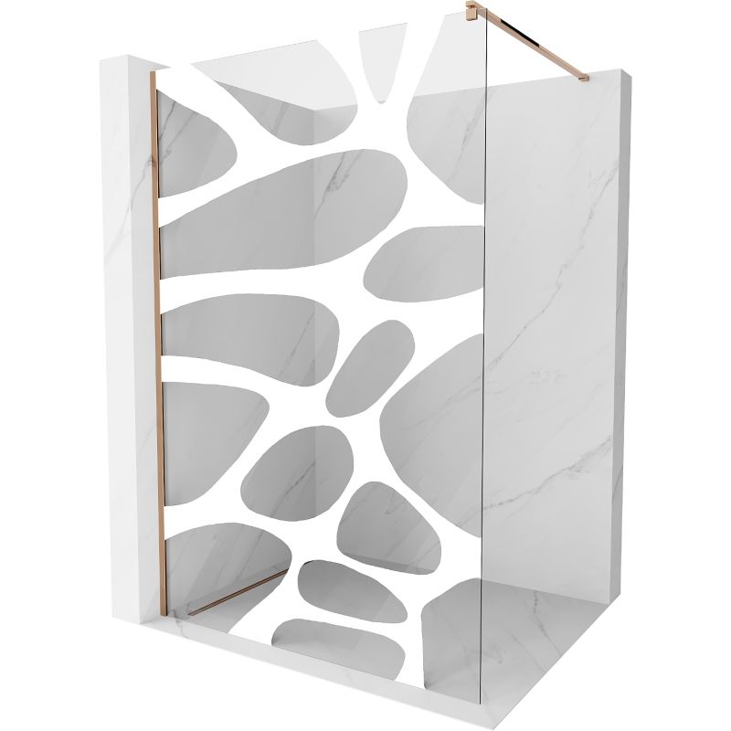 Ścianka prysznicowa Mexen Kioto biały wzór/transparent 100x200 cm 800-100-101-60-97 1 szt.