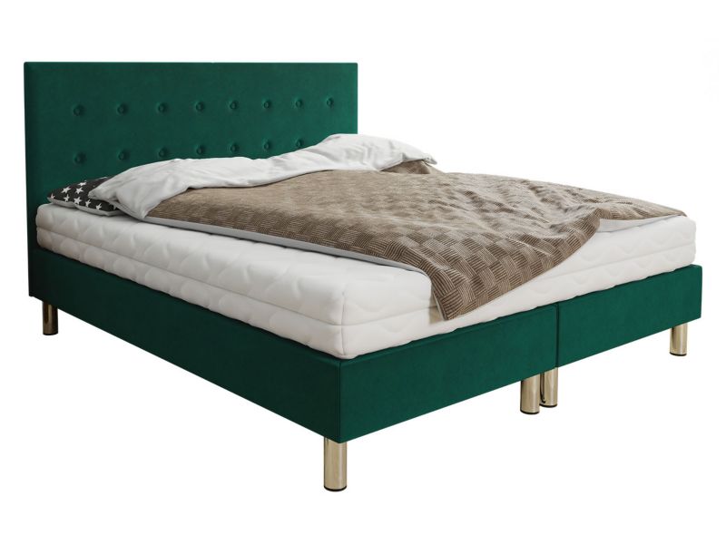 Łóżko kontynentalne MIRJAN 24 Lux 180x200 szmaragowy 1 szt.