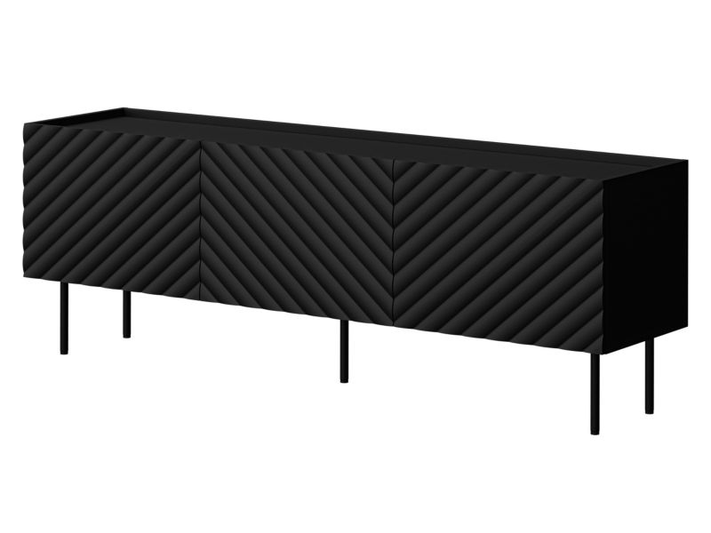 Szafka RTV MIRJAN 24 Lucca 165 3D czarny 1 szt.