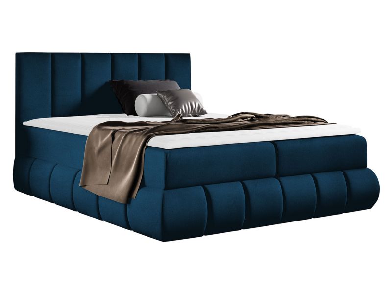Łóżko kontynentalne MIRJAN 24 Venezia 180x200 ciemny szafir 1 szt.