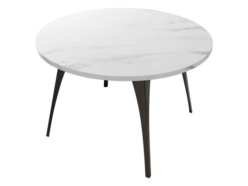 Stolik kawowy okrągły MIRJAN 24 Frida czarny/marmur bianco 1 szt.